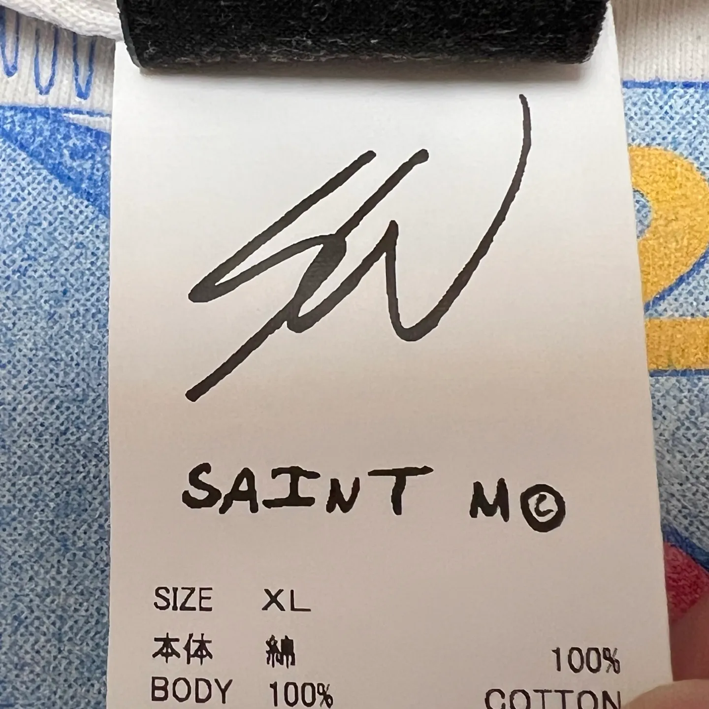 SAINT Mxxxxxx × Sean Wotherspoon SW_SS TEE/ASTRO/WHT SW joint retro enzyme-washed old tee Astronaut distressed short-sleeved off-white S-XL Correct version Customized SW joint wash water label Original development Production without looking at pictures Printing pixel level restoration Handmade acrylic ready-made clothing graffiti ink